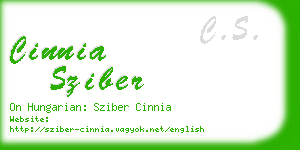 cinnia sziber business card
